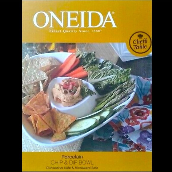 Oneida Chef’s Table Porcelain Chip & Dip Bowl - Picture 4 of 4